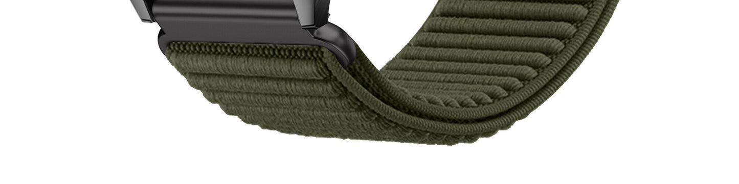 Compatible with Multiple Series Universal Watch Band Interface 18 20 22MM Wild Mountain Texture Woven Watch Band · Wild Green Self-measurement Interface 18MM