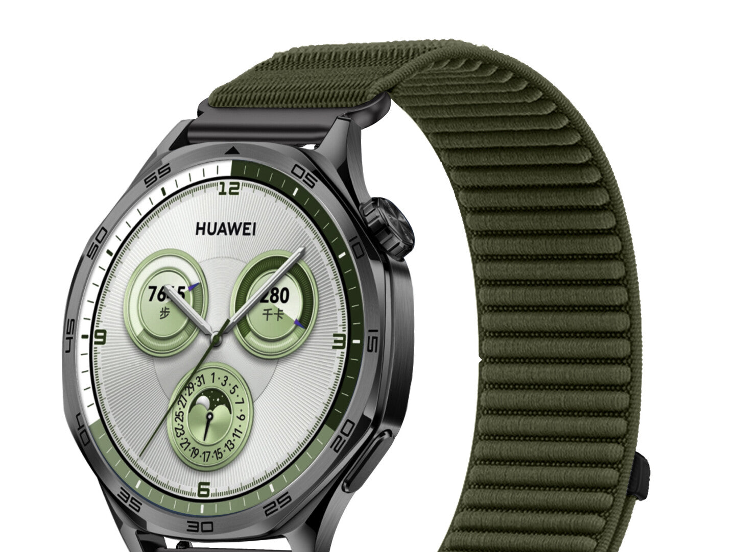 Compatible with Multiple Series Universal Watch Band Interface 18 20 22MM Wild Mountain Texture Woven Watch Band · Wild Green Self-measurement Interface 18MM